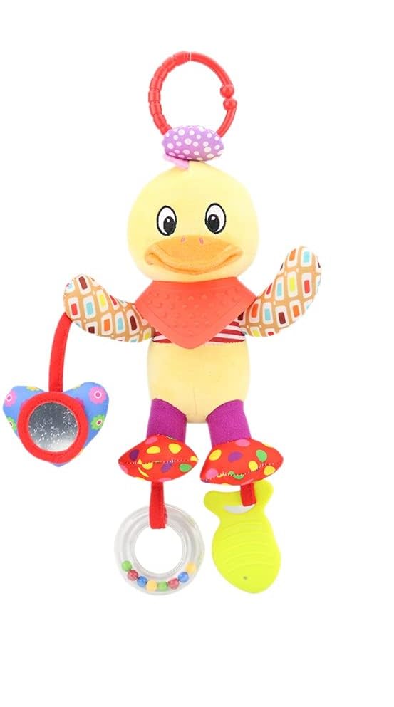 Teething with Multi-Sensory Rattle Toy