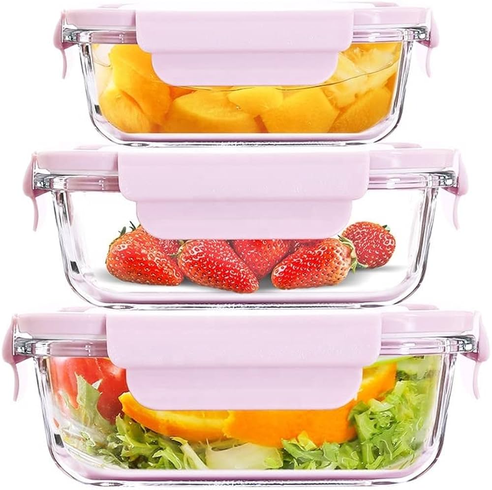 Glass Food Storage Container 3pcs set