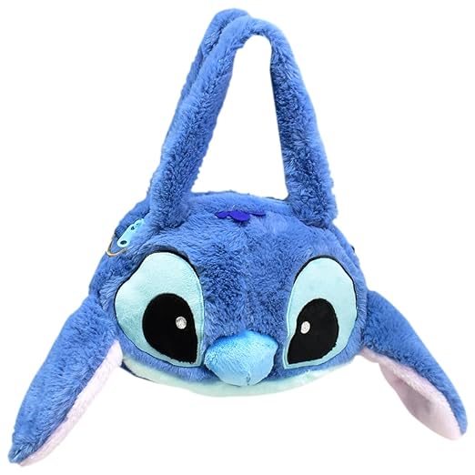 Stitch Plush Shoulder Bag with Large Capacity