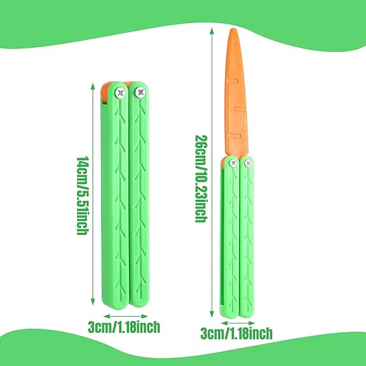 Carrot Butterfly Knife Fidget Toy (Plastic)
