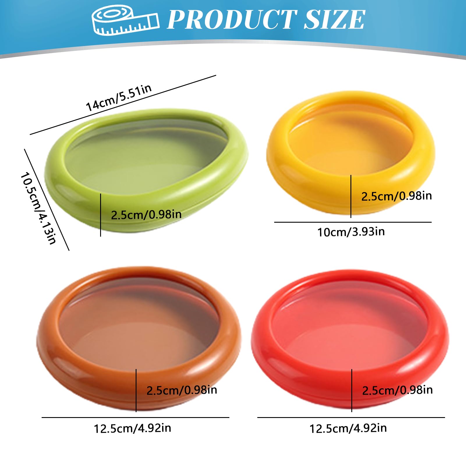 Silicone Fruit Storage Box,Set of 4 Reusable Storage Containers