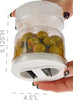 Home-X Pickle and Olives Hourglass Jar, Juice Separator, Pickle and Olive Container