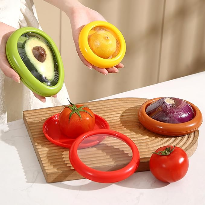 Silicone Fruit Storage Box,Set of 4 Reusable Storage Containers