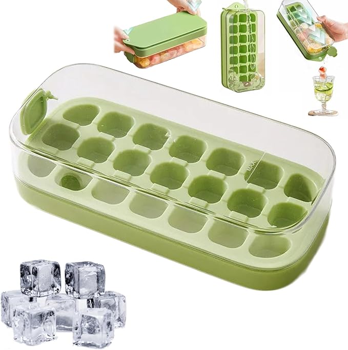 ECOCO One Press Ice Cube Tray, 21 pcs