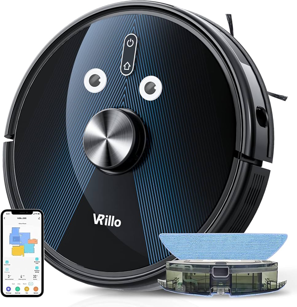 Vrillo J300 Robot Vacuum Cleaner with Mop Function