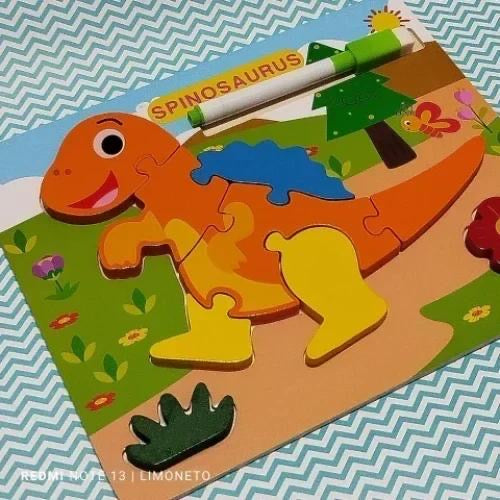 Animal puzzle with white board