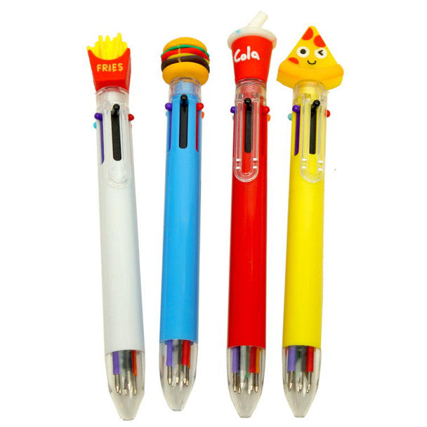 Multi-Color Retractable Pen With Food Topper