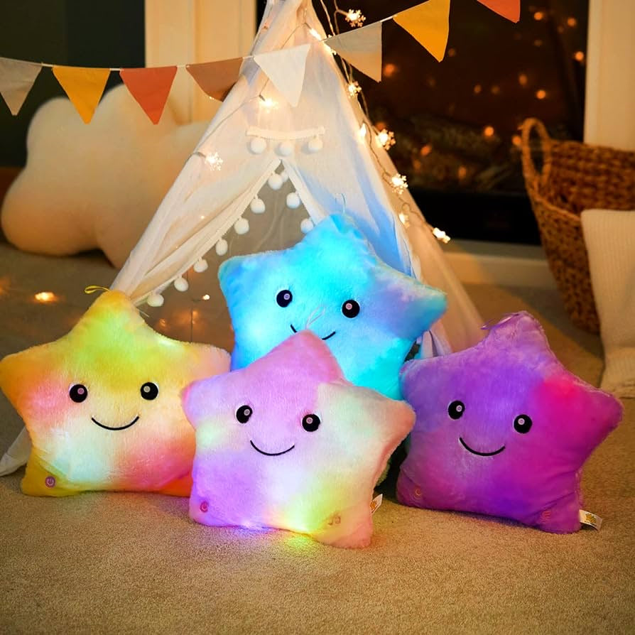 Happy Star Glowing Pillow