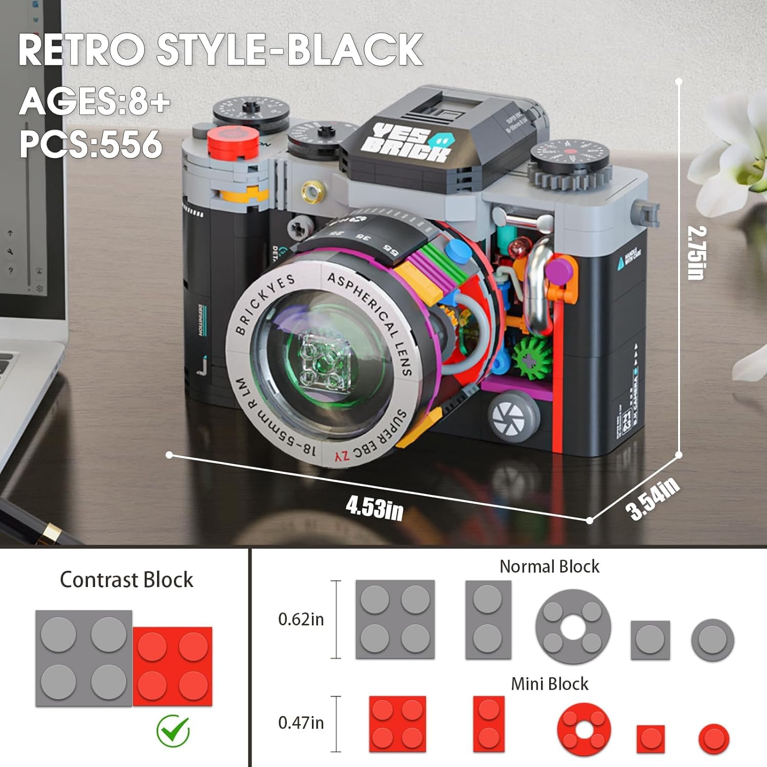 Camera Building Blocks Retro Camera Building Blocks – 556-Piece Collector’s Set – Elev8 Finds