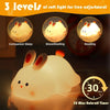 BunnyGlow™ – Squishy Silicone Bunny Night Light (USB Rechargeable & Dimmable)