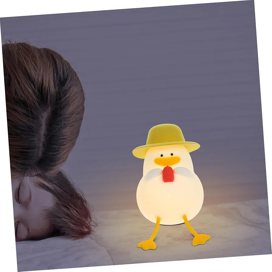 QuackLite™ – Chrome Duck LED Night Light (Aesthetic Desk & Room Lamp)
