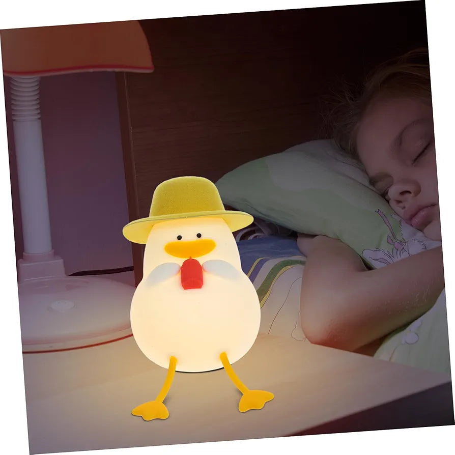 QuackLite™ – Chrome Duck LED Night Light (Aesthetic Desk & Room Lamp)
